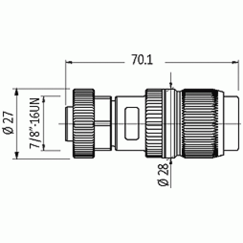 7002-78211-0000000 MOSA 7/8'' FEMALE 0° FIELD-WIREABLE (IDC) V2A