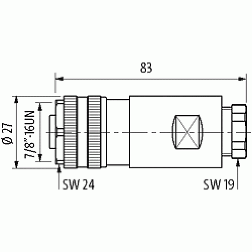 7000-78231-0000000 7/8" female 0° field-wireable 7000-78231-0000000 7/8" female 0° field-wireable