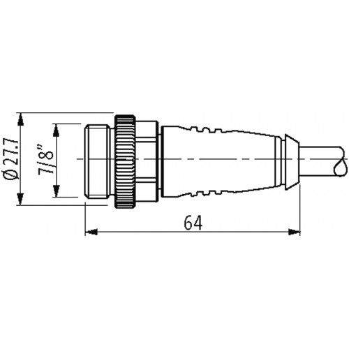 7000-78421-9654800 7/8'' male 0° with cable 7000-78421-9654800 7/8'' male 0° with cable