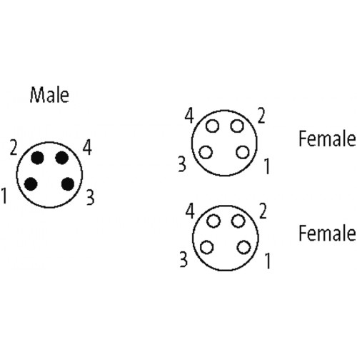 7000-87101-2100030 M8 male Y-distributor / M8 female 0° 7000-87101-2100030 M8 male Y-distributor / M8 female 0°