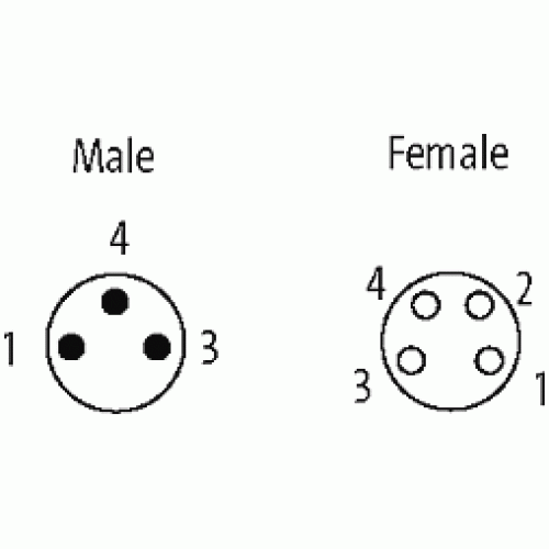 7000-88511-0000000 ADAPTOR M8 MALE / M8 FEMALE CONF. 1,3,4 7000-88511-0000000 ADAPTOR M8 MALE / M8 FEMALE CONF. 1,3,4