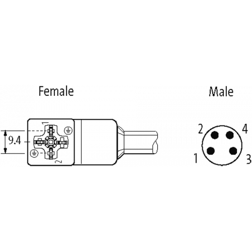7000-88491-6130100 M8 male 90° A-cod./ MSUD valve plug CI-9.4mm small 7000-88491-6130100 M8 male 90° A-cod./ MSUD valve plug CI-9.4mm small