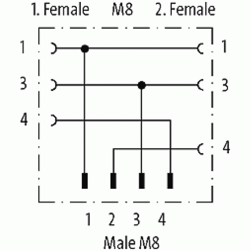 7000-88602-0000000 T-coupler M8 Nano male A-cod. / 2x female A-cod. 7000-88602-0000000 T-coupler M8 Nano male A-cod. / 2x female A-cod.
