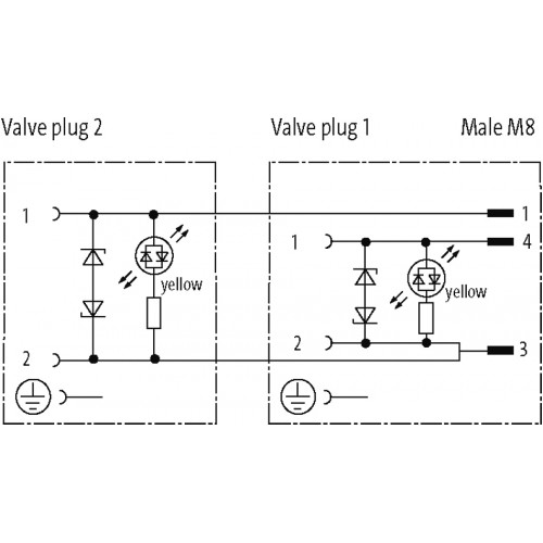 7000-89151-6360000 M8 male on back A-cod. / MSUD double valve BI-11mm 7000-89151-6360000 M8 male on back A-cod. / MSUD double valve BI-11mm