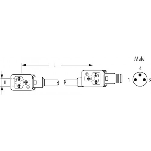 7000-89151-6360000 M8 male on back A-cod. / MSUD double valve BI-11mm 7000-89151-6360000 M8 male on back A-cod. / MSUD double valve BI-11mm