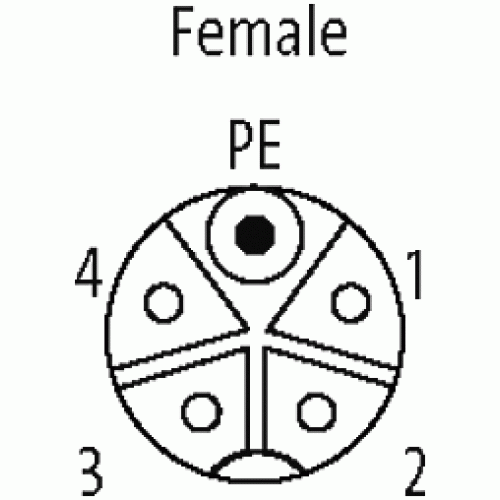 7000-P3611-0000000 M12 female 0° K-coded field-wireable