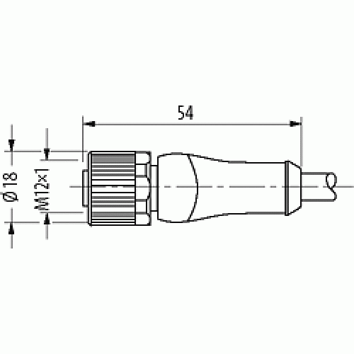 7000-P7241-7820500 M12 Power male 0° / female 0° T-cod.