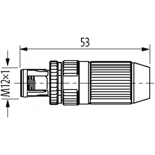 7356-P4391-0000000 M12 male 0° L-cod. field- wireable (IDC)
