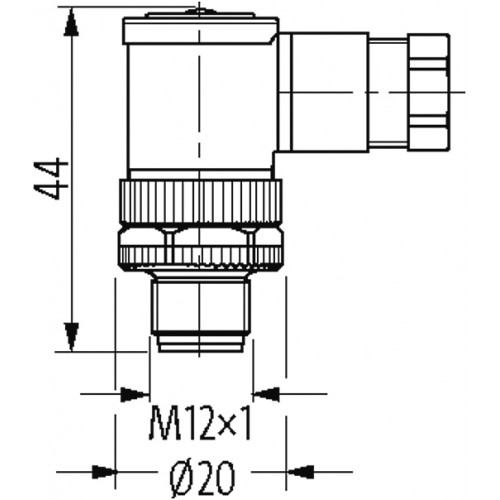7000-P7401-0000000 M12 male 90° T-coded field-wireable 7000-P7401-0000000 M12 male 90° T-coded field-wireable