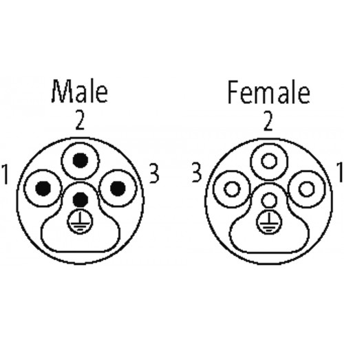 7000-P8241-P021000 MQ15-X-Power male 0° / MQ15-X-Power female 0° 7000-P8241-P021000 MQ15-X-Power male 0° / MQ15-X-Power female 0°