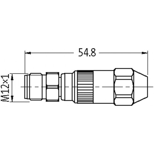 7002-12481-0000000 MOSA M12 MALE 0° FIELD-WIREABLE (IDC) V2A