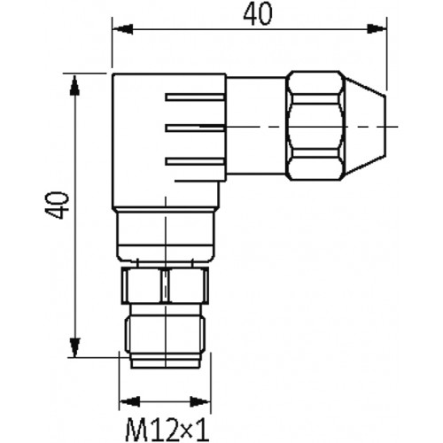 7002-12561-0000000 MOSA M12 MALE 90° FIELD-WIREABLE (IDC) V2A 7002-12561-0000000 MOSA M12 MALE 90° FIELD-WIREABLE (IDC) V2A