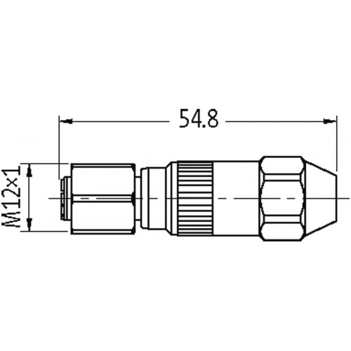 7002-12601-0000000 MOSA M12 FEMALE 0° FIELD-WIREABLE (IDC) V2A