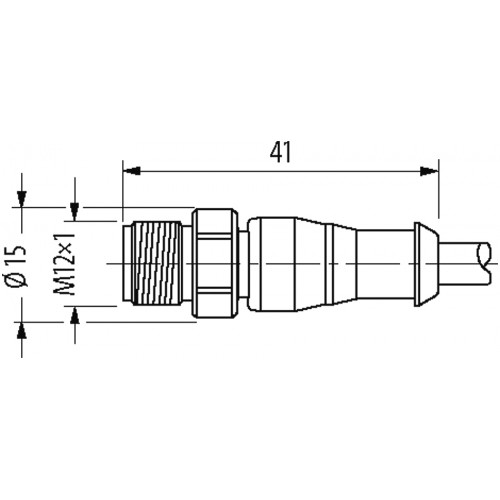 7004-40141-2150500 M12 male 0° / M12 female 90° A-cod. V4A