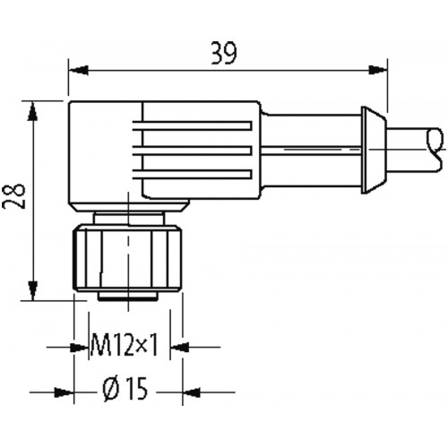 7004-40141-2150500 M12 male 0° / M12 female 90° A-cod. V4A
