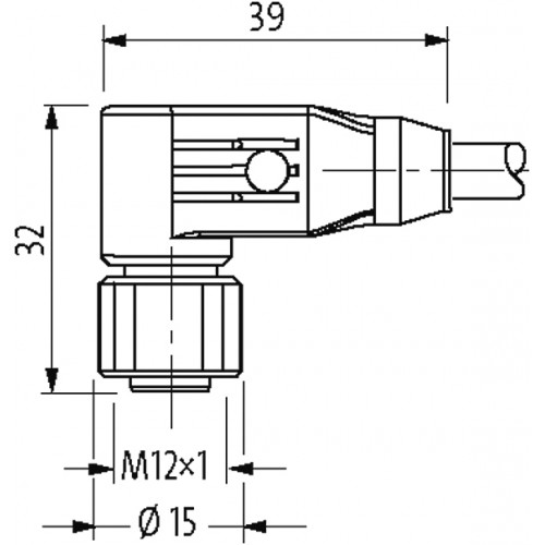 7014-46061-5220750 M12 male 90° / M12 female 90° A-cod. shielded F&B