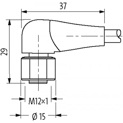 7024-40141-3390150 M12 male 0° / M12 female 90° A-cod. F&B Pro