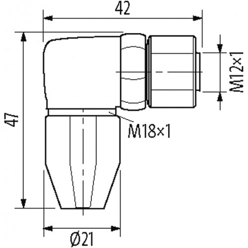 7024-12981-0000000 M12 female 90° wireable scew trerm. F&B PRO