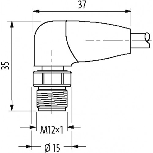 7024-13161-3721000 M12 male 90° A-cod. with cable shielded F&B Pro