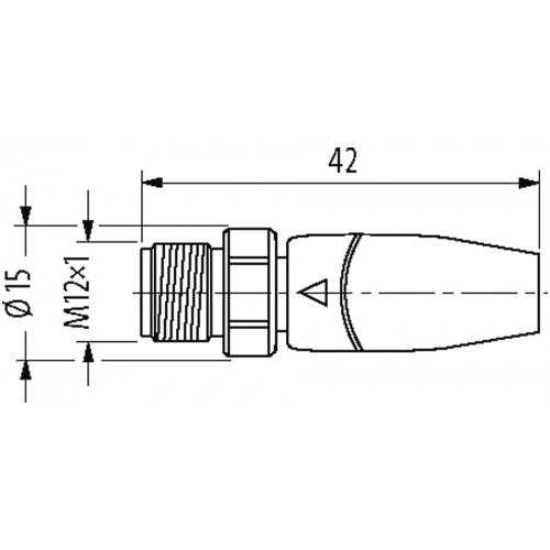 7024-15041-0000000 M12-Bus terminating plug for CUBE67, F&B Pro