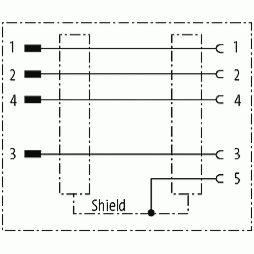 7030-42291-0000000 adaptor M12 male / M12 female shield AIDA