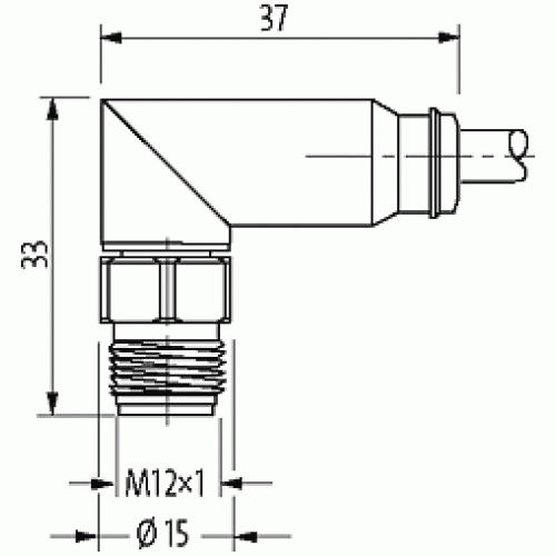 7044-40261-2140060 M12 Steel male 90° / M12 Steel female 90° A-cod.