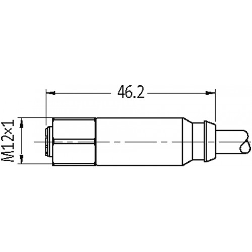 7044-40312-2141500 M12 Steel male 0°/ M12 Steel female 0° A-cod. LED