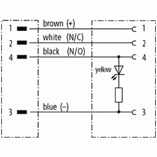 7044-40312-2141500 M12 Steel male 0°/ M12 Steel female 0° A-cod. LED