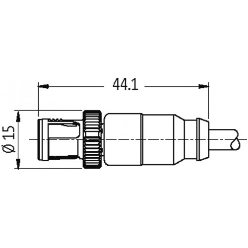 7050-13102-2410150 MQ12 male 0° A-cod. with cable