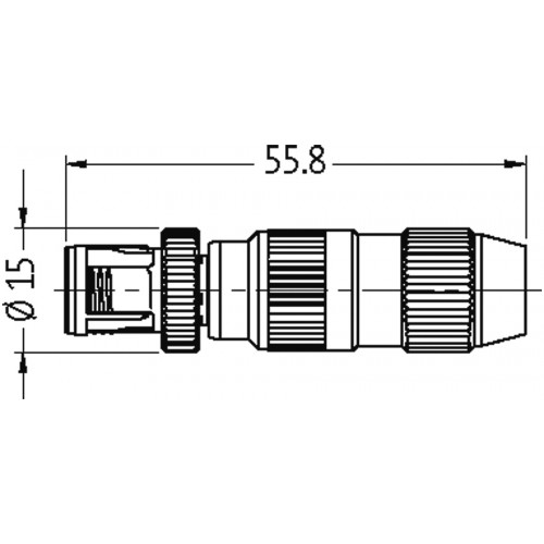 7050-12461-0000000 MOSA MQ12 MALE 0° FIELD-WIREABLE (IDC)