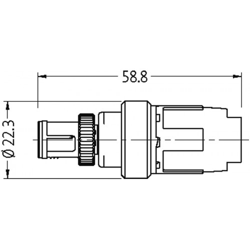 7050-12501-0000000 MOSA MQ12 MALE 0° FIELD-WIREABLE (IDC)