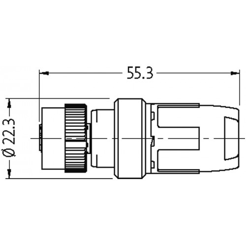 7050-12641-0000000 MOSA MQ12 FEMALE 0° FIELD-WIREABLE (IDC)