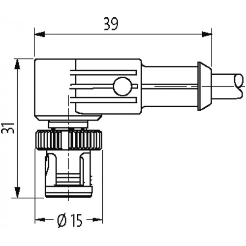 7050-41101-6360500 MQ12 male 90° A-cod. / MSUD valve plug C-8mm