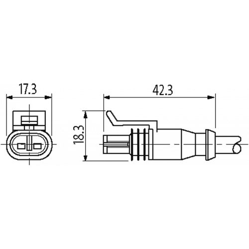 7072-73003-5120600 Valve plug SuperSeal female 2-pol. with cable