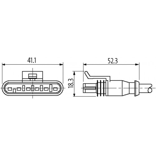 7072-73221-5160500 Valve plug SuperSeal female 6-pol. with cable