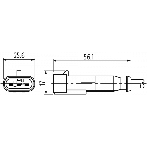 7072-73381-5130500 Valve plug SuperSeal male 3-pol. with cable