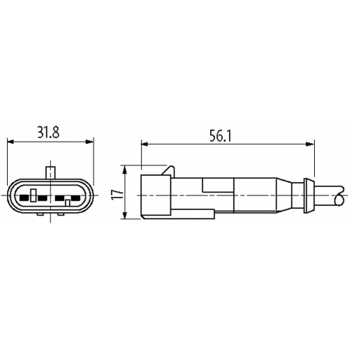 7072-73461-5141000 Valve plug SuperSeal male 4-pol. with cable