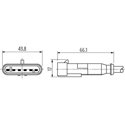 7072-73521-5160500 Valve plug SuperSeal male 6-pol. with cable