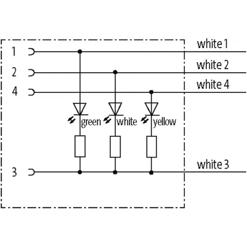 7080-12421-R032000 M12 female 90° A-cod. with cable LED