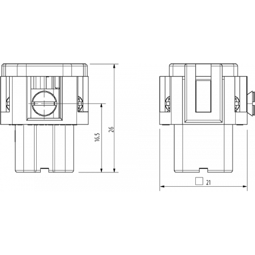70MH-EB003-AS02010 A3 female 3-pole, screw t., 400 V, 10 A