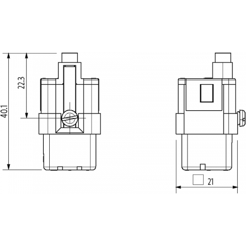 70MH-EB005-AC02020 A3 female 5-pole, crimp t., 400 V, 16 A