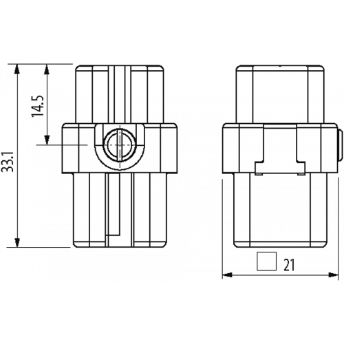 70MH-EB008-AC01020 A3 female 8-pole, crimp t., 250 V, 16 A