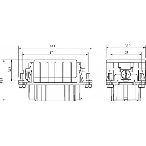 70MH-EB010-EC03020 B10 female 10-pole, crimp t., 500 V, 16 A