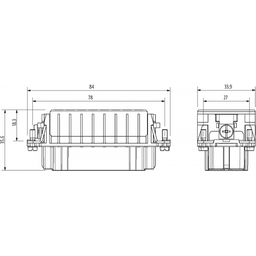70MH-EB016-FC03020 B16 female 16-pole, crimp t., 500 V, 16 A