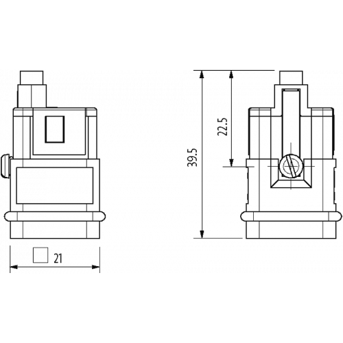 70MH-ES005-AC02020 A3 male 5-pole, crimp t., 400 V, 16 A