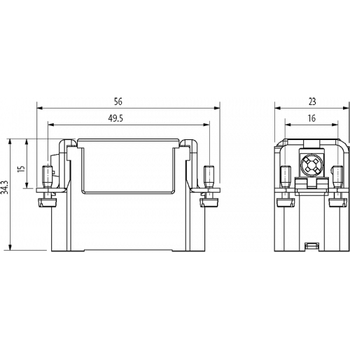 70MH-ES015-BC01010 A10 male 15-pole, crimp t., 250 V, 10 A