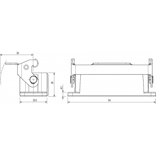 70MH-GACNL-B000000 A16 Bulkhead mounted h., IP65