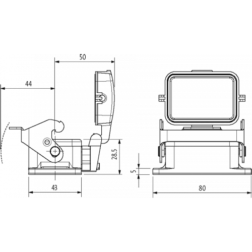 70MH-GADNL-B000010 B6 Bulkhead mounted h., IP65