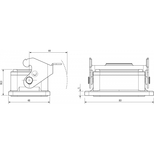 70MH-GADNL-B000100 B6 Bulkhead mounted h., IP67