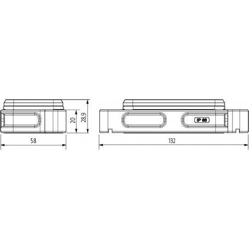 70MH-GADNS-B000200 B6 Bulkhead mounted h., IP68